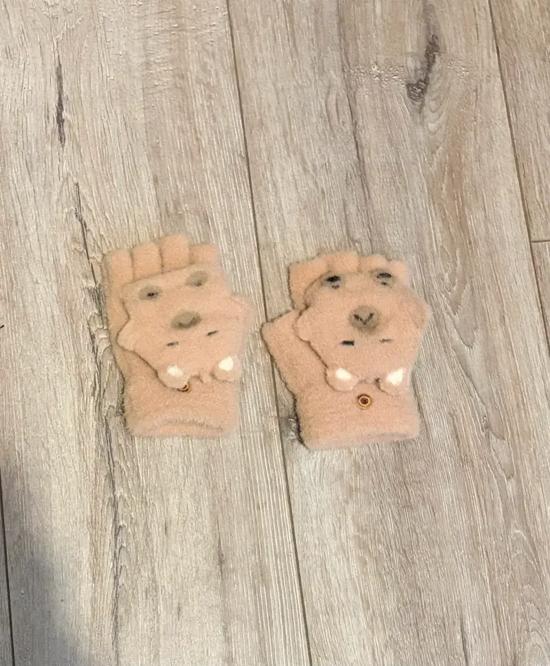 Guantes sin dedos de capibara