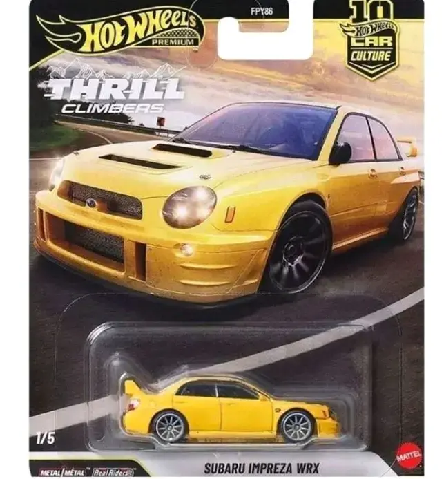 Hot Wheels Subaru Impreza WRX amarillo - 1