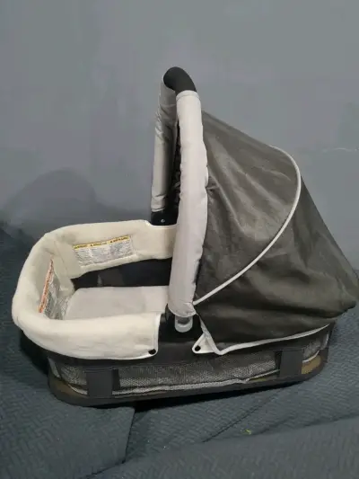 Cuna moisés portátil para bebé gris - miniatura 1