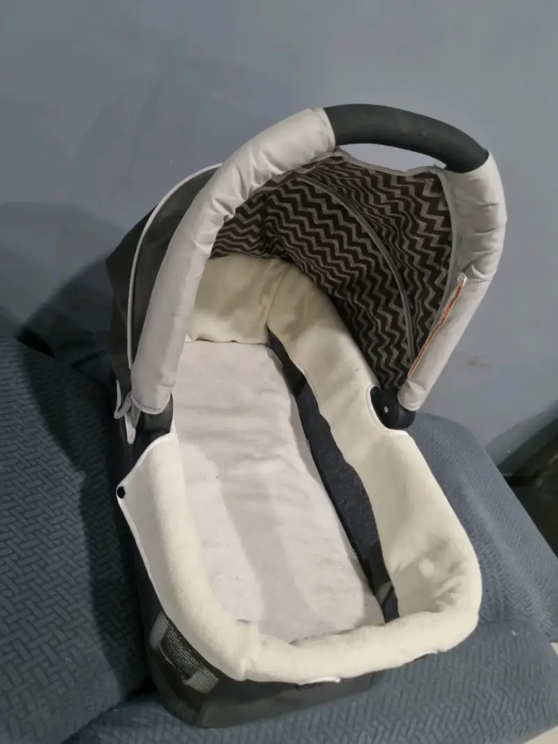 Cuna moisés portátil para bebé gris - 3