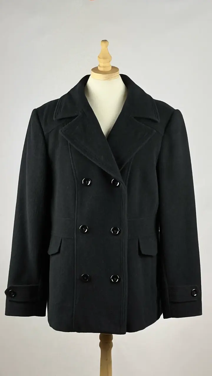 Abrigo negro St. John’s Bay - 61% Lana - Talla L