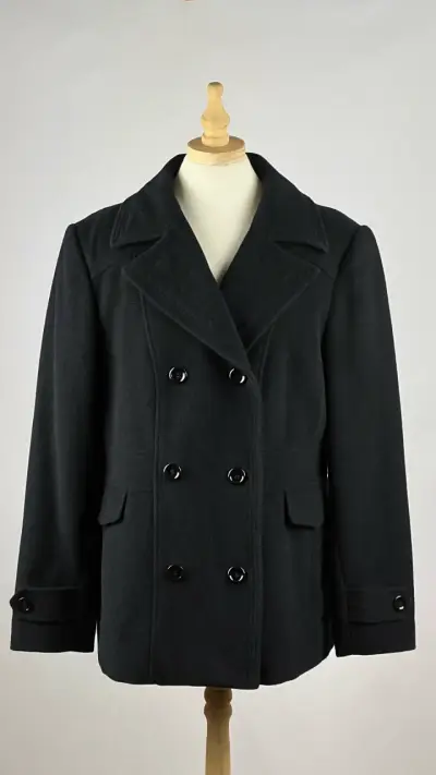 Abrigo negro St. John’s Bay - 61% Lana - Talla L - miniatura 1
