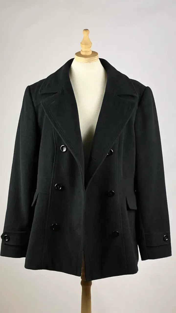 Abrigo negro St. John’s Bay - 61% Lana - Talla L - 2