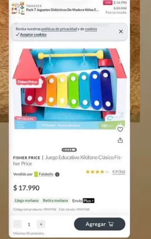 Xilófono clásico Fisher-Price para niños - 2