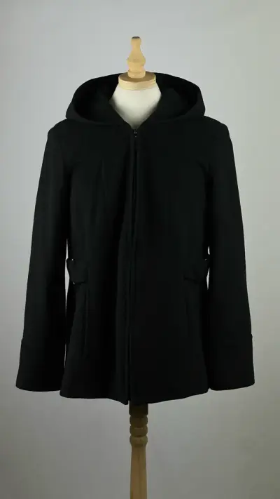 Abrigo negro Croft & Barrow - 80% Lana - Talla M - miniatura 1