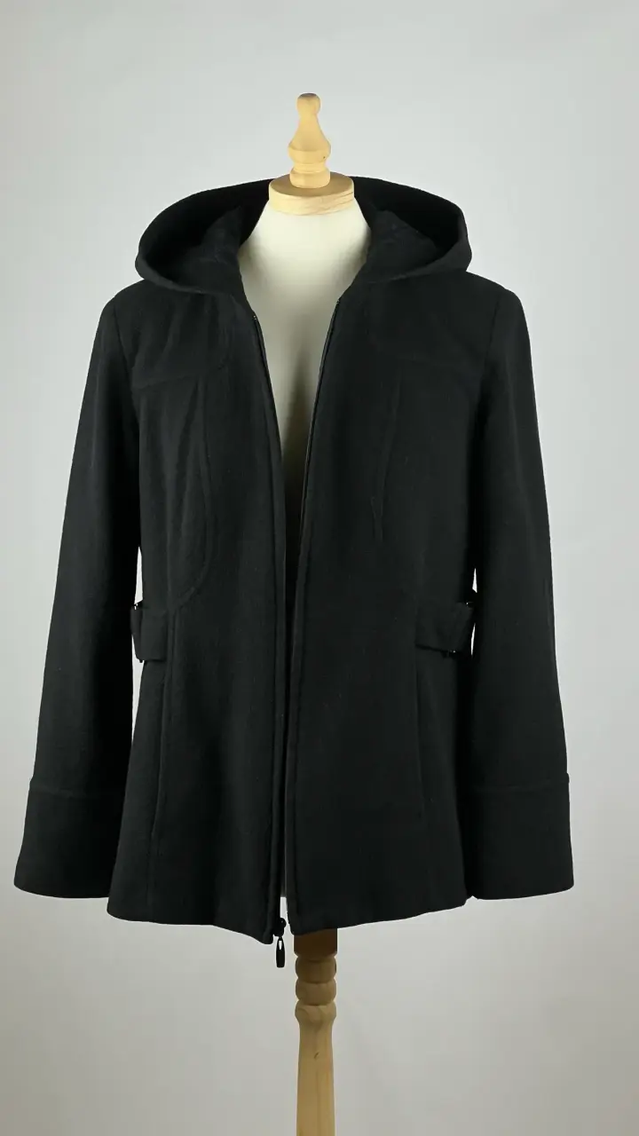 Abrigo negro Croft & Barrow - 80% Lana - Talla M - 2