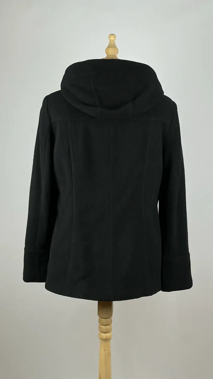 Abrigo negro Croft & Barrow - 80% Lana - Talla M - 4