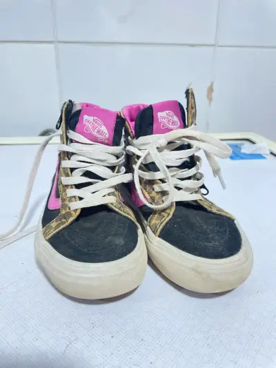 Zapatillas Vans de Leopardo y Rosa para Niños - miniatura 1