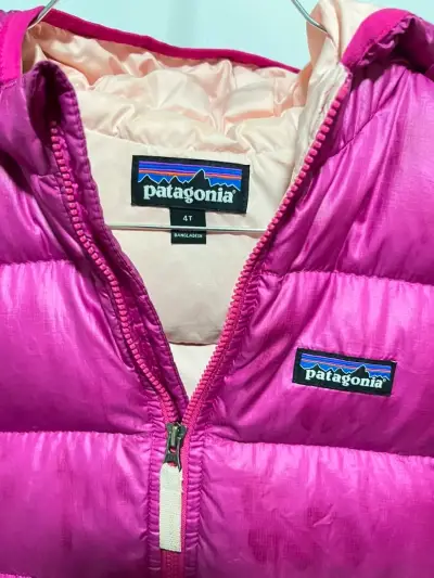 Chaqueta Infantil Patagonia Rosa Acolchada - miniatura 3
