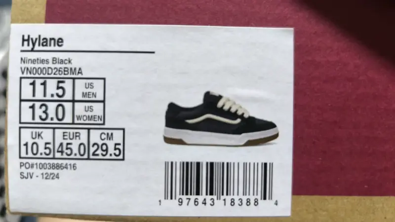 Zapatillas Vans Hylane Negras Talla 45 - 3