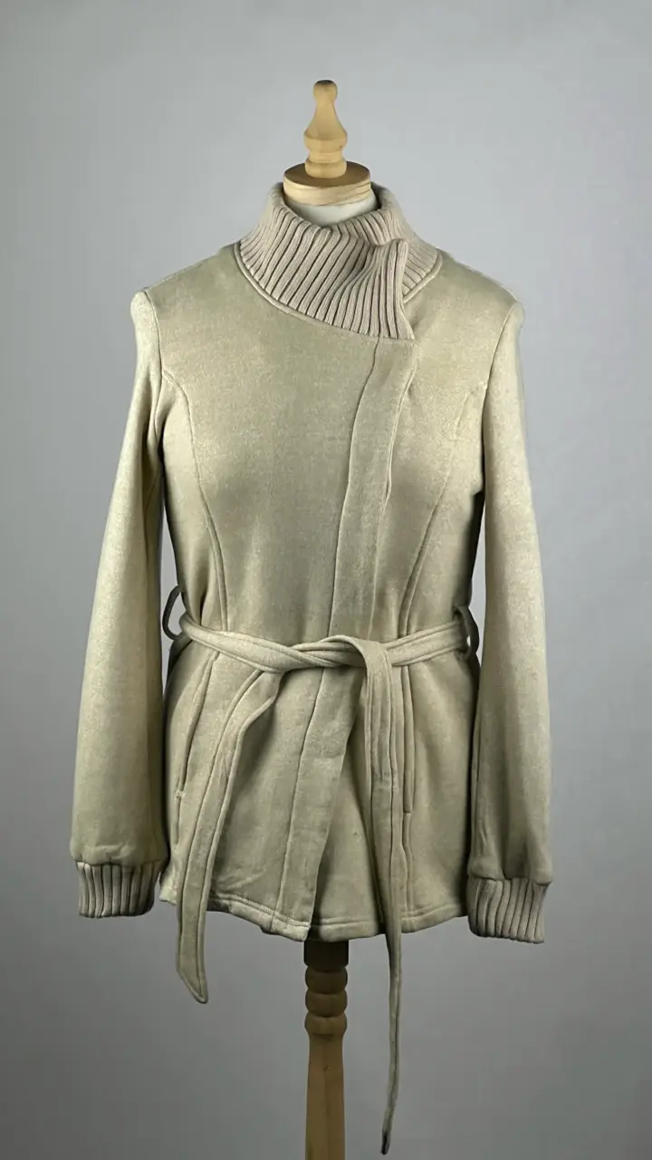 Poleron tipo abrigo beige Mossimo - Talla S