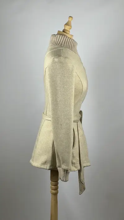 Poleron tipo abrigo beige Mossimo - Talla S - miniatura 3