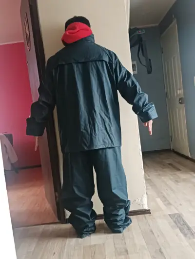 Traje impermeable para lluvia color gris - miniatura 2