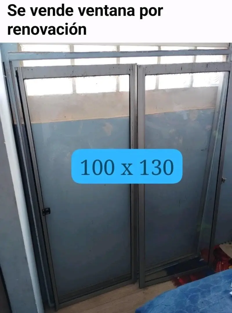 Ventana de aluminio 100x130 cm usada - 1