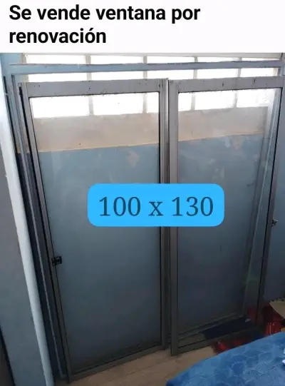 Ventana de aluminio 100x130 cm usada - miniatura 1