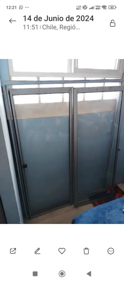 Ventana de aluminio 100x130 cm usada - miniatura 2