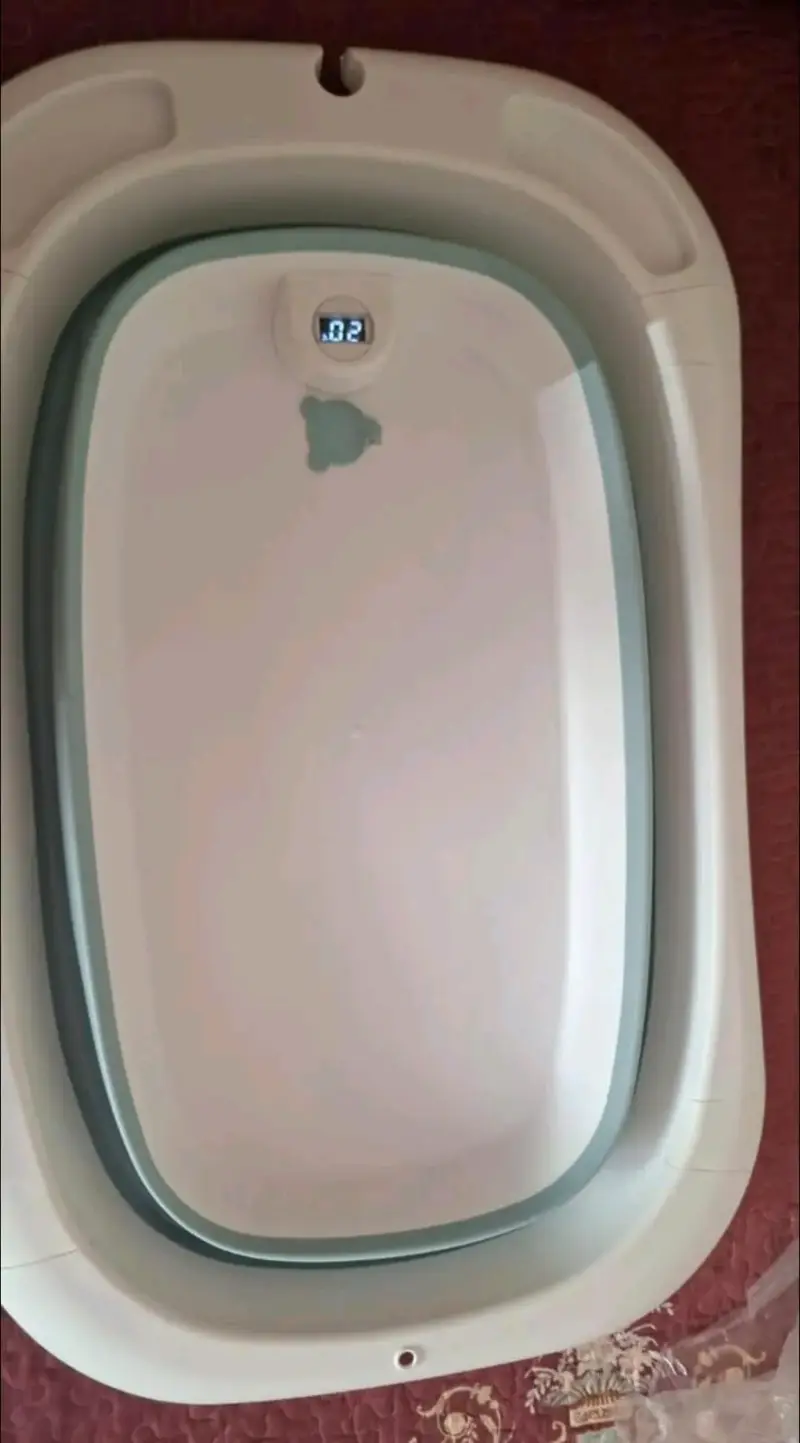 Tina de baño plegable para bebé con soporte - 3