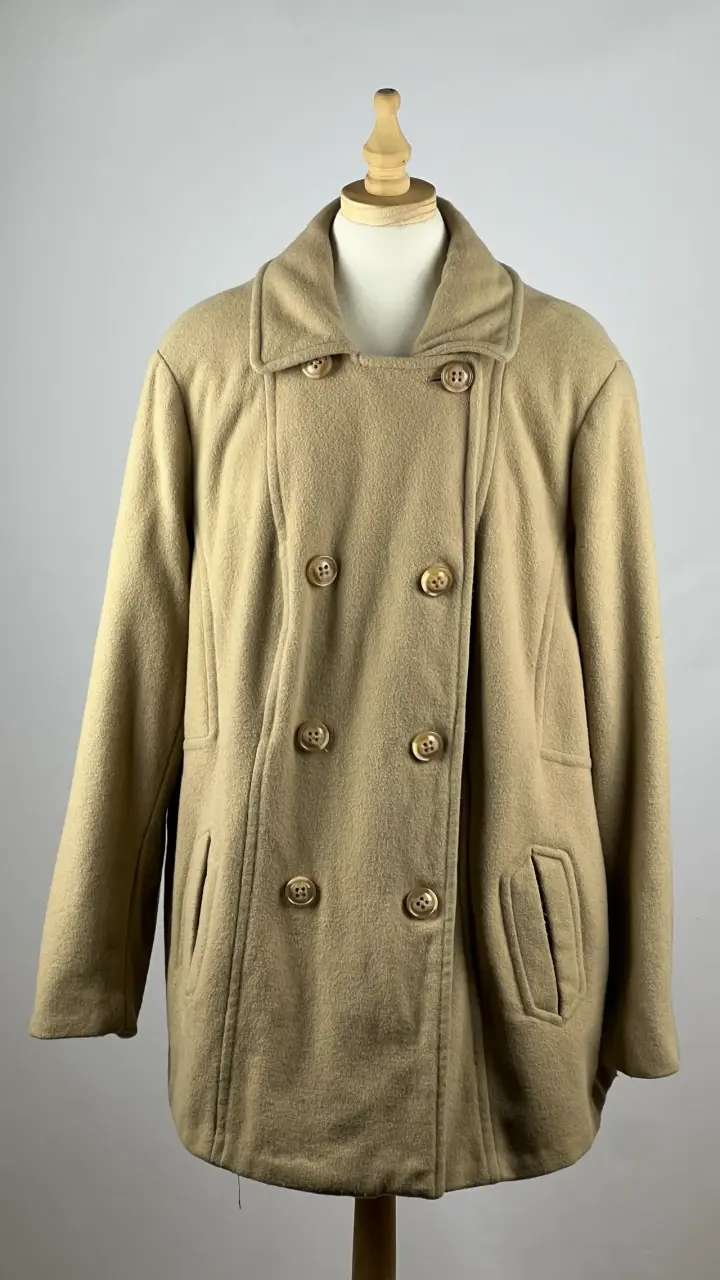 Abrigo beige Croft & Barrow - 80% Lana - Talla XXL