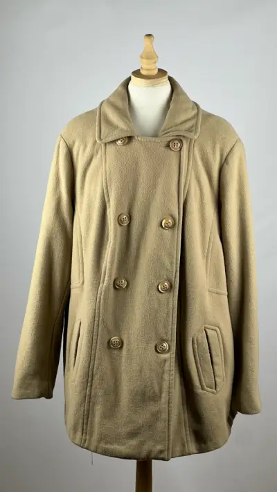 Abrigo beige Croft & Barrow - 80% Lana - Talla XXL - miniatura 1