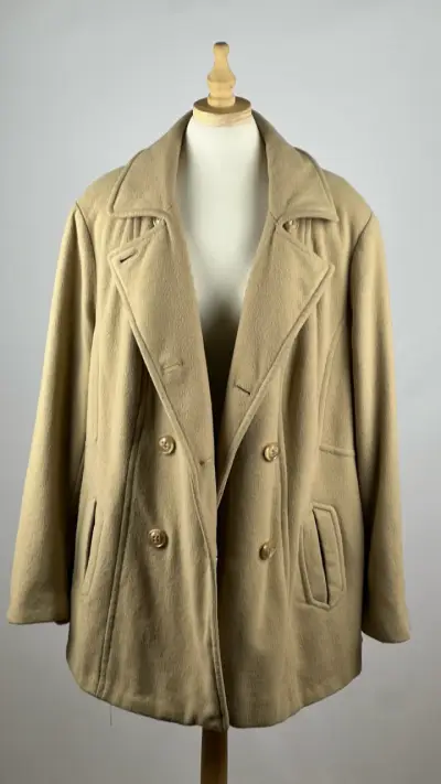 Abrigo beige Croft & Barrow - 80% Lana - Talla XXL - miniatura 2