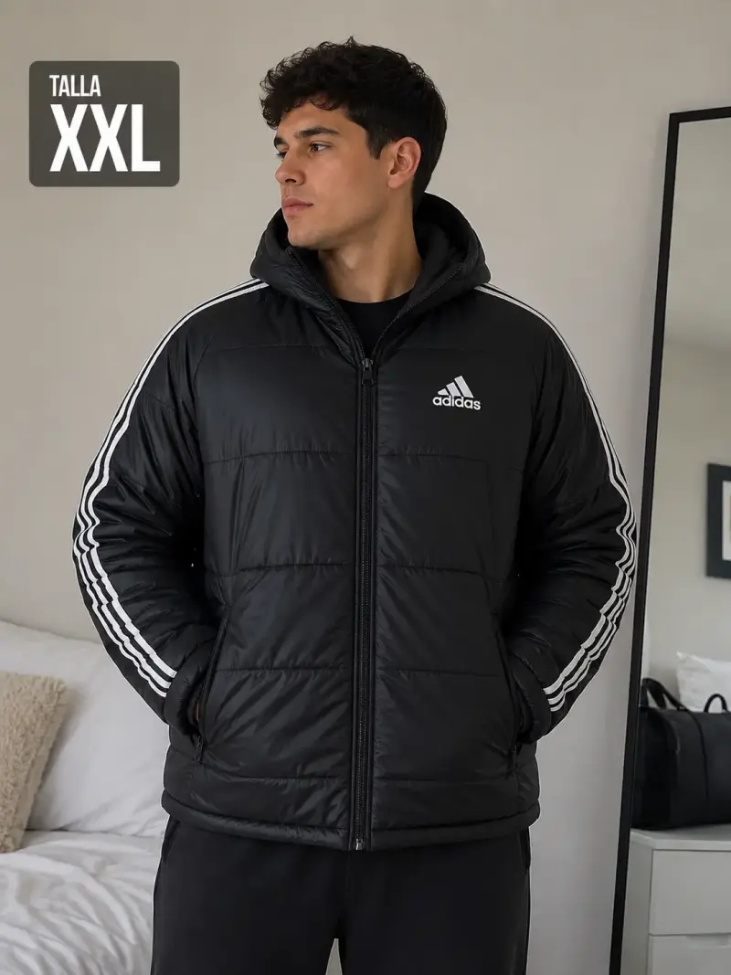 Chaqueta acolchada negra Adidas talla XXL