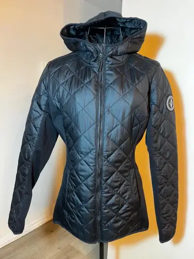 Parka negra con capucha para mujer talla S - miniatura 2