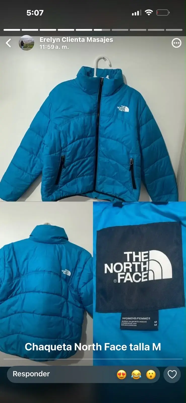 Chaqueta The North Face azul talla M