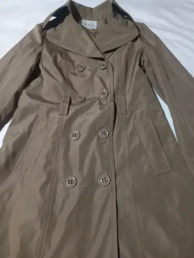 Abrigo trench coat beige para mujer M - miniatura 5