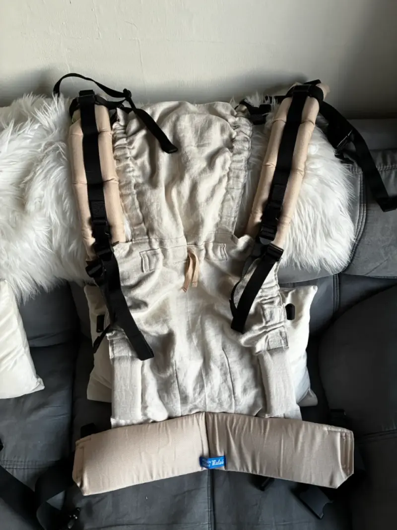 Mochila portabebé ergonómica beige - 3