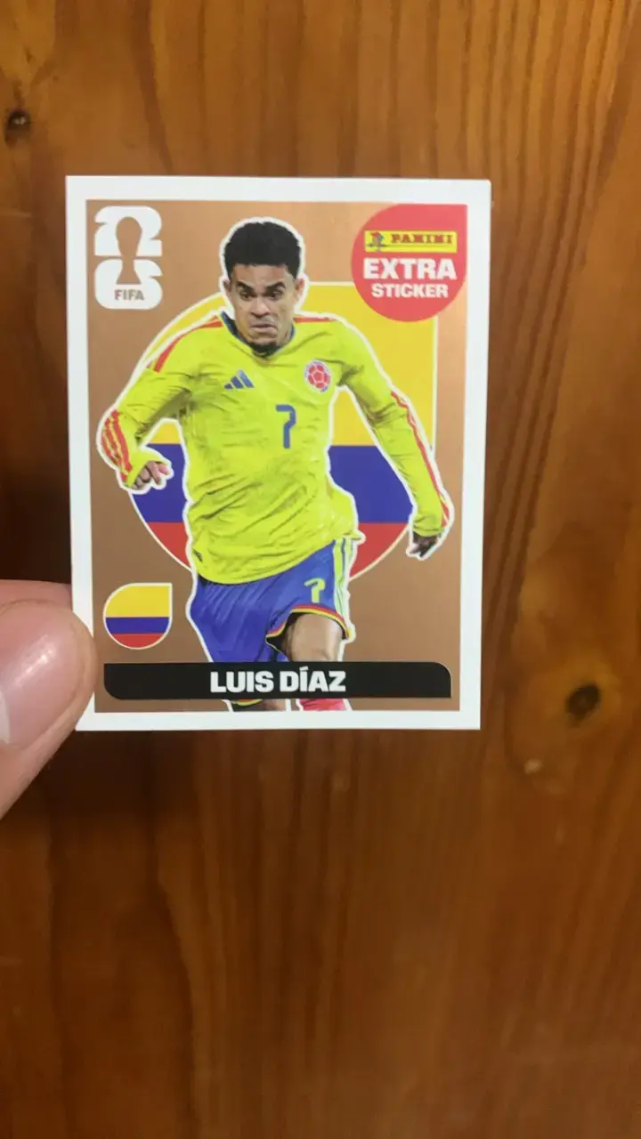 Lámina Panini Extra Sticker Luis Díaz FIFA 2026 - 2