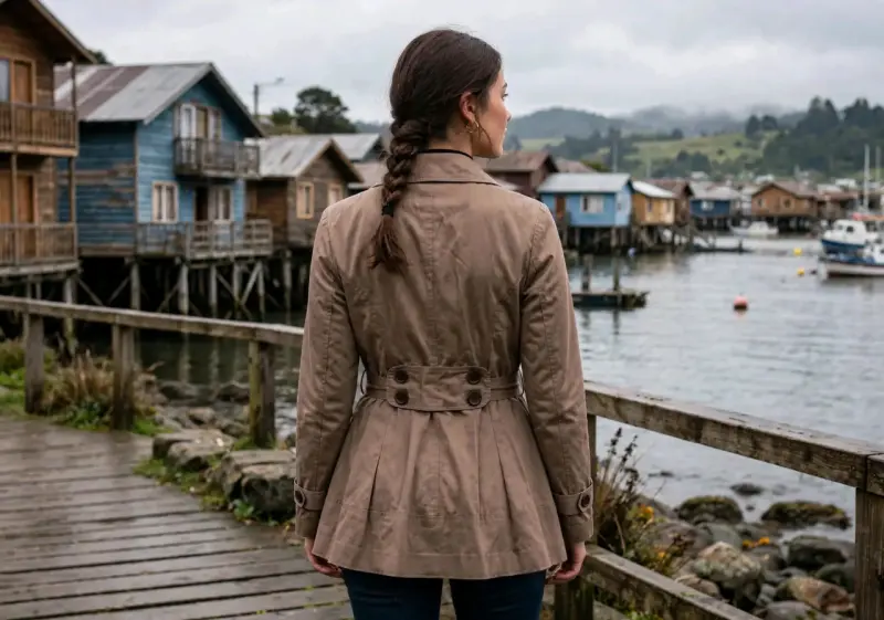 Abrigo trench coat beige para mujer M - 4