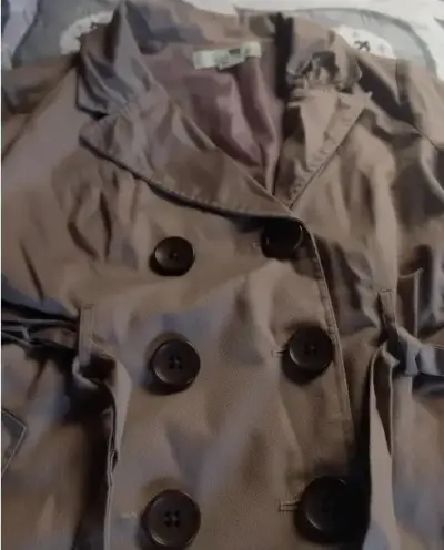 Abrigo trench coat beige para mujer M - miniatura 5