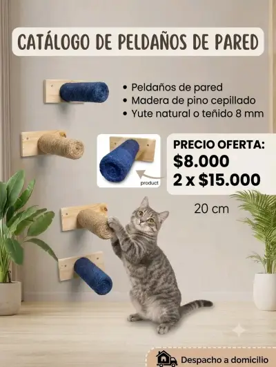 Rascadores para gatos de pared y base - miniatura 1