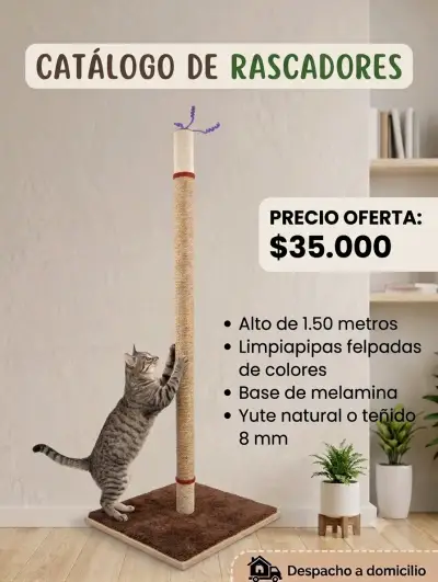 Rascadores para gatos de pared y base - miniatura 2