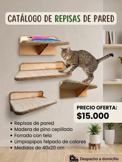 Rascadores para gatos de pared y base - miniatura 6