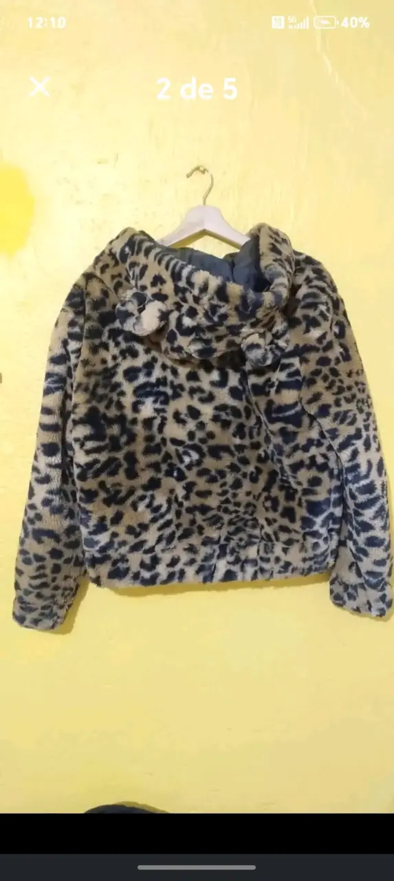 Chaqueta de peluche con estampado animal print - 4