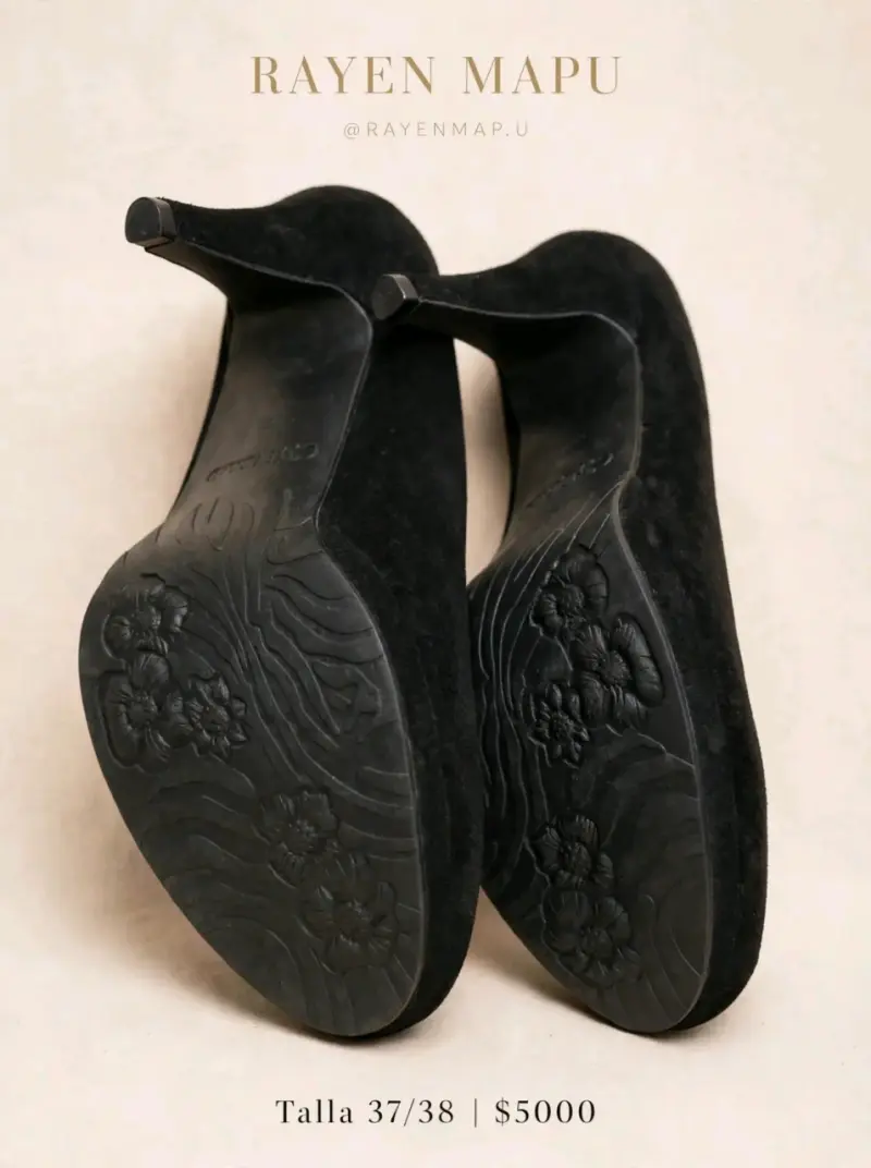 Zapatos de Tacón Negro Talla 37/38 - 1