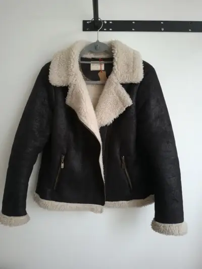 Chaqueta de piel con forrada - miniatura 1