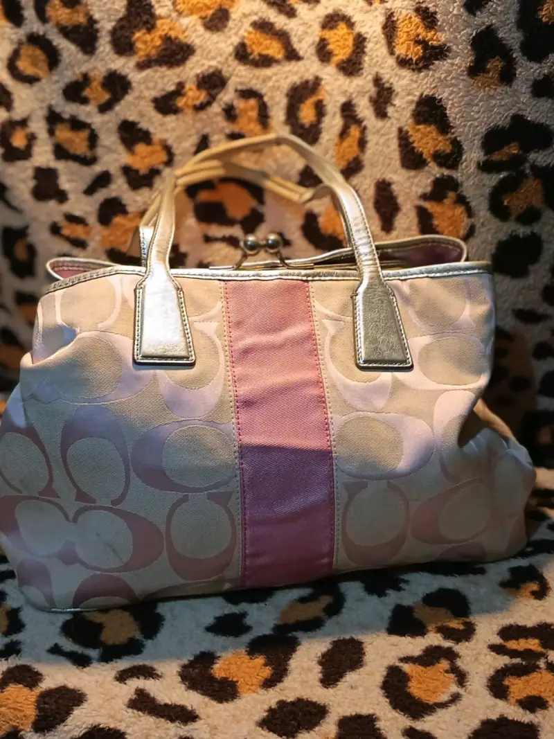Bolso de mano Coach rosa - 1