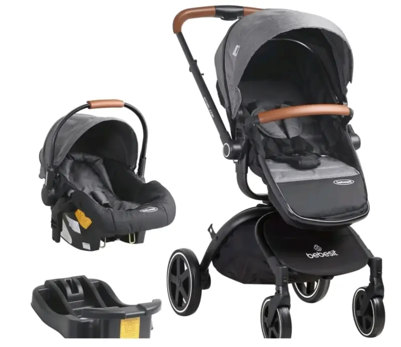 Coche de Bebé 3 en 1 Bebesit con Moisés y Silla de Auto - 1
