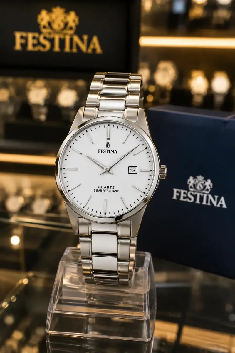 Reloj Festina de acero inoxidable resistente al agua - 4