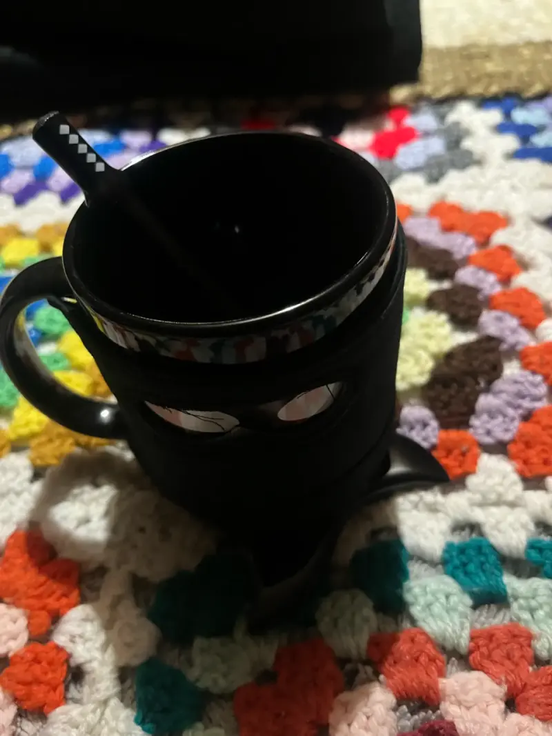 Taza Ninja con Cuchara y Posavasos Shuriken - 2
