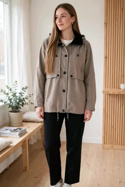 Chaqueta corta bUtex beige xxl - miniatura 2