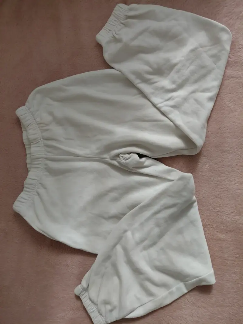 Pantalones de algodón blanco para mujer