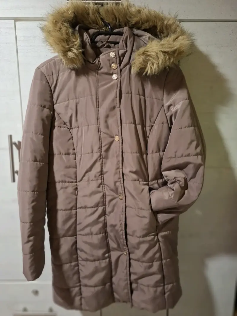 Parca de mujer con capucha, forrado, talla S - 1