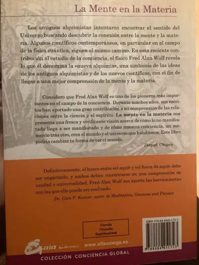 Libro 'La Mente en la Materia' de Fred Alan Wolf - miniatura 2