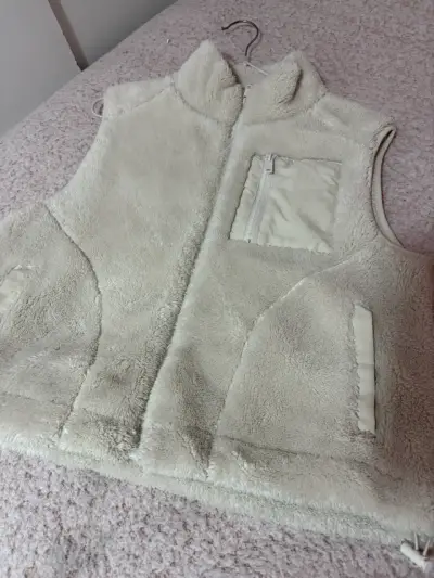 Chaleco de lana sintética beige Issimo talla XS - miniatura 1
