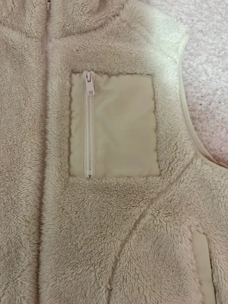 Chaleco de lana sintética beige Issimo talla XS - 2