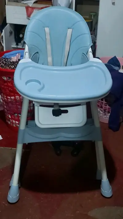 Silla de comer para bebé ajustable azul - miniatura 1