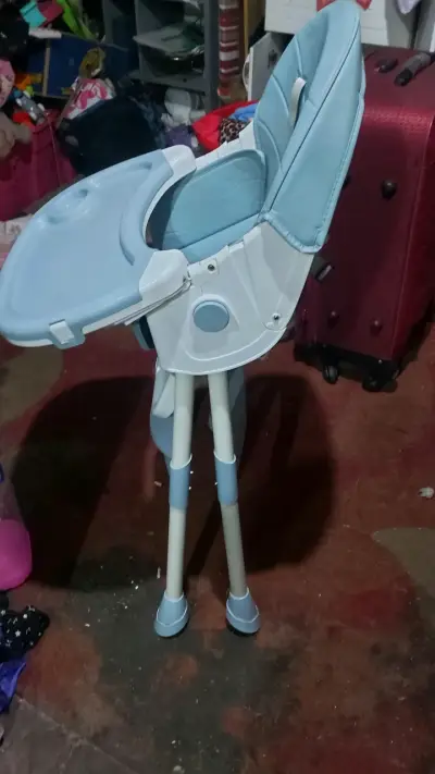 Silla de comer para bebé ajustable azul - miniatura 2